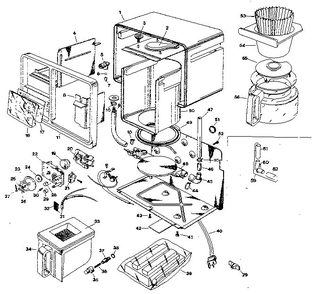 Auto Shut-Off Spacemaker Drip Coffeemaker Diagram and Parts List for SDC2A-TY1  Black and Decker Coffee Maker